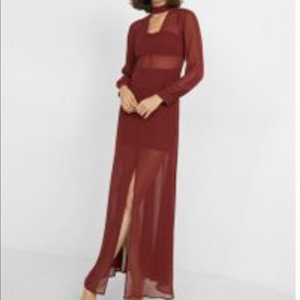 LIKE🆕 Express Halter V-Neck Maxi Dress